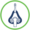 Comprehensive mask portfolio - Sleepnet Corporation Icon: face mask inside a green circle